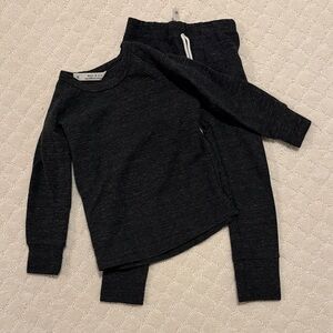 Childhoods 4T waffle knit Set in charcoal
